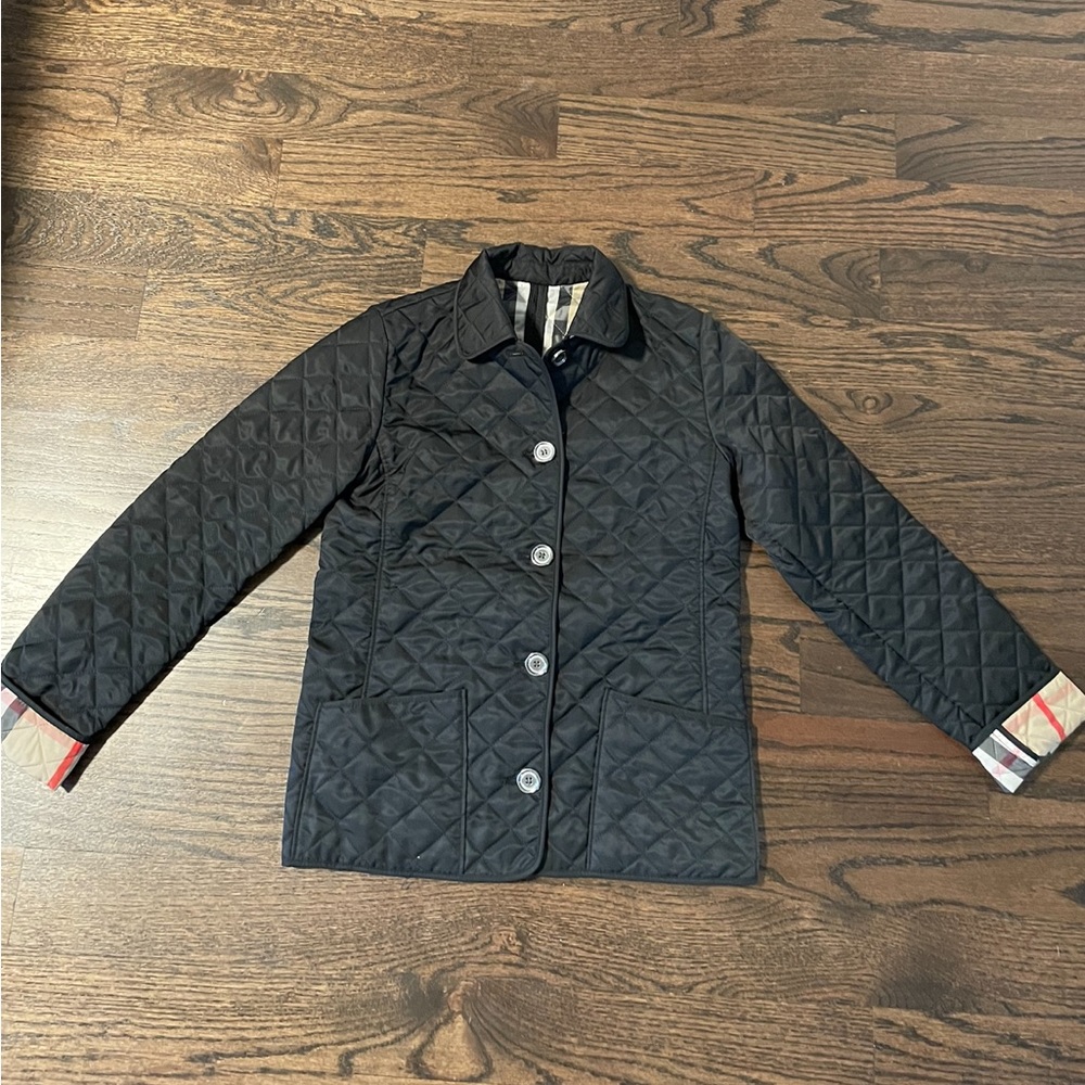 Burberry Black Quilted Kids Jacket